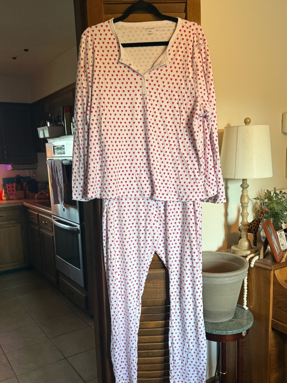 Roller Rabbit hearts pj loungewear set XL NWOT